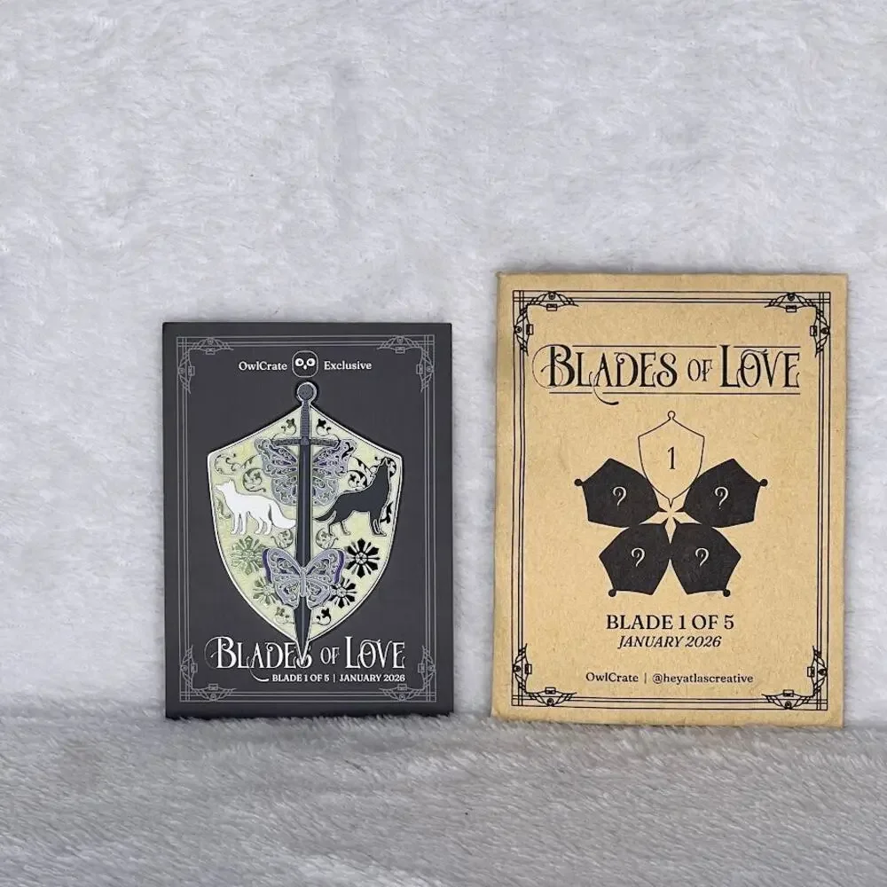 OwlCrate Quicksilver Blades of Love Enamel Pin - Callie Hart January 2026 YA Box - Picture 6 of 6
